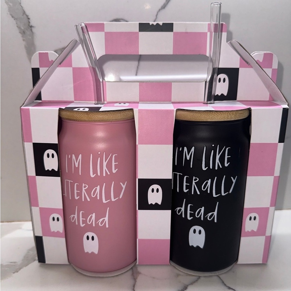 I’m like literally dead ghost soda glass tumblers